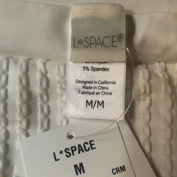 NWT L Space Frenchi Bikini Bottom bitsy Cream Rib - Picture 4 of 16